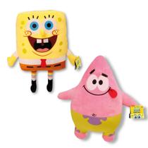 Kit Pelúcia Bob Esponja e Patrick Estrela 30cm Multikids