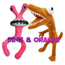 Kit Pelúcia Rainbow Friends Roblox Boneco Orange e Pink