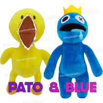 Kit Pelúcia Rainbow Friends Roblox Pato Amarelo e Azul Babão