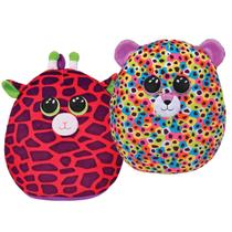 Kit Pelúcia Squish Leopardo Giselle e Girafa Gilbert Kit Pelúcia Squish Leopardo Giselle e Girafa Gilbert