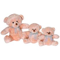 Kit Pelúcias - 3 Ursos - Ursinho Doce de Leite - G-M-P - W.U. Bichos de Pelúcia Kit Pelúcias - 3 Ursos - Ursinho Doce de Leite - G-M-P - W.U. Bichos de Pelúcia