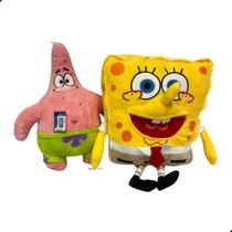 Kit pelucias bob esponja e patrick estrela