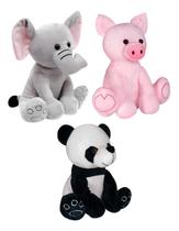 Kit Pelúcias Buba Meu Elefantinho, Meu Porquinho e Pandinha Kit Pelúcias Buba Meu Elefantinho, Meu Porquinho e Pandinha