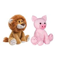 Kit Pelúcias Buba Meu Leãozinho e Meu Porquinho 25cm Kit Pelúcias Buba Meu Leãozinho e Meu Porquinho 25cm