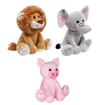 Kit Pelúcias Buba Meu Leãozinho, Meu Elefantinho e Meu Porquinho 25cm Kit Pelúcias Buba Meu Leãozinho, Meu Elefantinho e Meu Porquinho 25cm