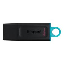 Kit Pen Drive 64GB Kingston DataTraveler Exodia, USB 3.2, Preto e Azul - DTX/64GB