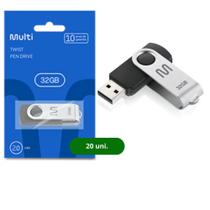 Kit Pen Drive Twist 32GB 20 unidades Preto Multi - PD589K Kit Pen Drive Twist 32GB 20 unidades Preto Multi - PD589K