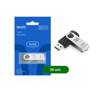 Kit Pen Drive Twist 64GB 20 unidades Preto Multi - PD590K Kit Pen Drive Twist 64GB 20 unidades Preto Multi - PD590K