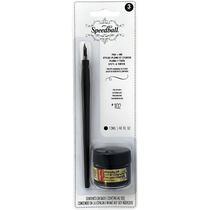 Kit Pena para Caligrafia e Lettering Speedball Pen & Ink Preto 12ml 94155