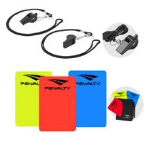 Kit Penalty Cartão Arbitro + Apito de Plástico