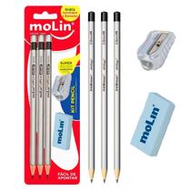 kit Pencil Prata Com 5 Itens - Molin
