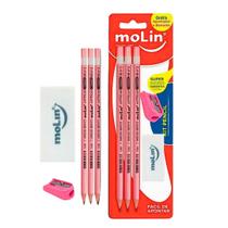 kit Pencil Rosa Com 5 Itens - Molin