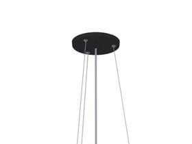 Kit Pendente canopla e fio ajustável para Plafon Sushi/Donuts Preto - Taschibra