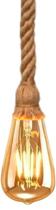 Kit Pendente Lustre Luminária Vintage Corda Sisal Retro
