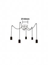 Kit Pendente Taschibra Tears + 5 Lampadas Led Filamento ST64