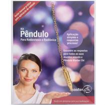 Kit Pêndulo para Radiestesia e Radiônica com Manual e Placas Pêndulo:Dourado