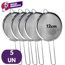 Kit Peneira 12Cm Aço Inox Utensílio Para Cozinha Peneirar Polvilhar Coar Jogos Kit Peneira 12Cm Aço Inox Utensílio Para Cozinha Peneirar Polvilhar Coar Jogos