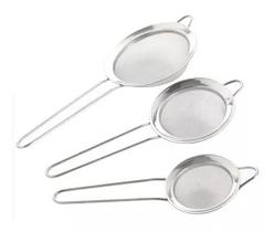 Kit Peneira Cozinha Inox 3 Peças - Dolce Home