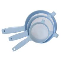 Kit Peneiras de Plástico Grande Cor Aleatória 3 peças