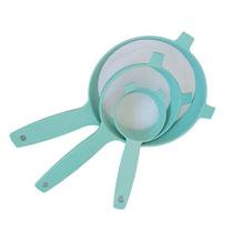 Kit Peneiras de Plástico Média Cor Aleatória 3 peças