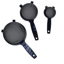 Kit Peneiras de Plástico Média Preta 3 peças - Wareshop