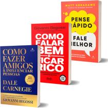Kit Pense Rápido Fale Melhor + Como Falar Bem e Ficar Rico + Como Fazer Amigos e Influenciar Pessoas - Giovanni Begossi Kit Pense Rápido Fale Melhor + Como Falar Bem e Ficar Rico + Como Fazer Amigos e Influenciar Pessoas - Giovanni Begossi