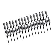 Kit pente carbono dentes largos cabo pontiagudo marco boni