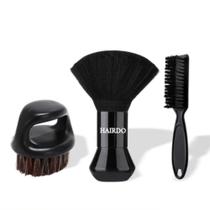 Kit Pente De Disfarce, Escova De Dedo E Espanador Bolinha Cor Preto Kit Pente De Disfarce, Escova De Dedo E Espanador Bolinha Cor Preto