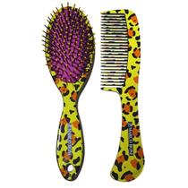 Kit Pente E Escova Com Estampa Animal Print Marco Boni Kit Pente E Escova Com Estampa Animal Print Marco Boni