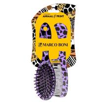 Kit Pente E Escova Com Estampa Animal Print Marco Boni Kit Pente E Escova Com Estampa Animal Print Marco Boni