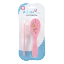 KIT PENTE E ESCOVA KUKA BABY ROSA - Conjunto para Cabelo Soft KIT PENTE E ESCOVA KUKA BABY ROSA - Conjunto para Cabelo Soft