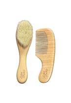 Kit pente e escova laço bebê bambu Kit pente e escova laço bebê bambu