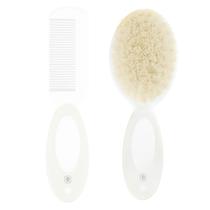 Kit Pente E Escova Para Bebê Cerdas Naturais