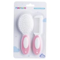 Kit pente e escova pimpolho rosa para bebê Kit pente e escova pimpolho rosa para bebê