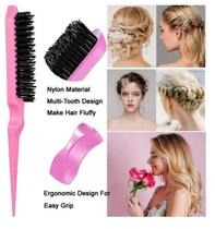 Kit Pente Para Cabelo Escova Triplo Rabo 10pcs