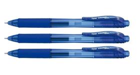 Kit Pentel Caneta Retrátil Energel BLN105 Azul x 3 unidades