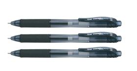 Kit Pentel Caneta Retrátil Energel BLN105 Preta x 3 unidades