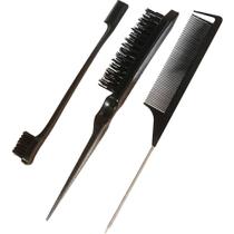 Kit Pentes e Escovas para Mechas e Finalização Preto (3 Produtos)