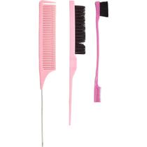 Kit Pentes e Escovas para Mechas e Finalização Rosa (3 Produtos)