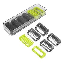 Kit Pentes Guia com Estojo para Philips One Blade - Yinke 7 peças. Acessório de Barbear. Compatível: QP2520/21 QP2530 QP2620 QP2724 e QP2824 Kit Pentes Guia com Estojo para Philips One Blade - Yinke 7 peças. Acessório de Barbear. Compatível: QP2520/21 QP2530 QP2620 QP2724 e QP2824