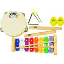 Kit percussao infantil com triangulo custom kids ckpt 4t Kit percussao infantil com triangulo custom kids ckpt 4t
