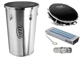 Kit Percussão Tantan Al + Pandeiro Reco Ganzá