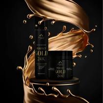 Kit perfect gold amazon flowers hidratação nutrição gold 24k 800gr Kit perfect gold amazon flowers hidratação nutrição gold 24k 800gr