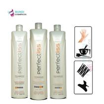 Kit Perfect Liss Turmalina 3 Passos Escova Progressiva 1.250ml + Máscara 1L