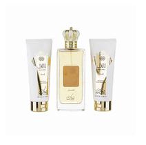 Kit Perfume Ana Al Awwal Golden Nusuk Edp Feminino 100ml + Shower Gel 100ml + Body Lotion 100ml