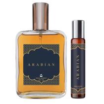 Kit Perfume Arabian 100Ml Masculino + Spray Portátil 10Ml