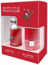 KIT PERFUME BEVERLY HILLS POLO CLUB SPORTS 1 Roll on 50ml + DESODORANTE 50ML Masculino