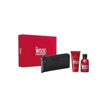 Kit Perfume Dsquared2 Vermelho Wood - Presente com Gel Banho 100ml EDT F