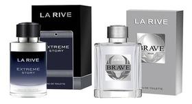 Kit perfume extreme story 75ml + brave 100ml la rive