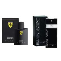 Kit Perfume F&rrari Black 125ml + Perfume Silver Scent Masculino 100ml Jacques Bogart